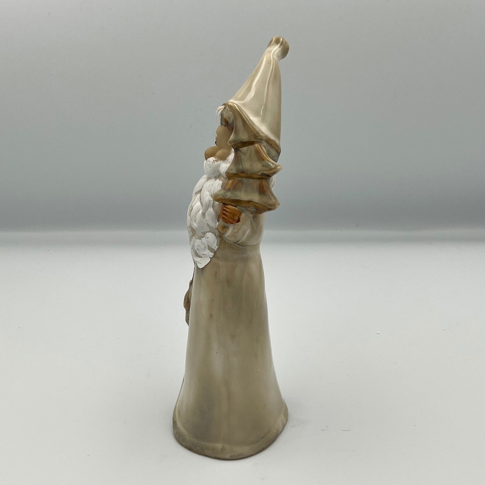 Santa Gnome Figurine with Christmas Tree Ceramic Holiday Decor Vintage - Picture 2 of 8